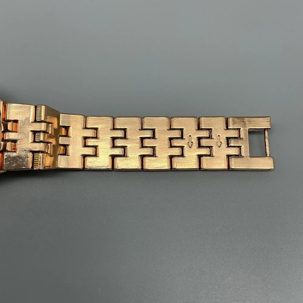 Anne Klein AK/3816 Womens Watch 34mm Rose Gold Tone Crystals New Battery 7.25